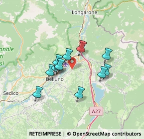 Mappa Via Sagrona, 32100 Belluno BL, Italia (5.265)