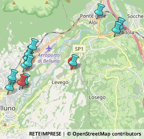 Mappa Via Sagrona, 32100 Belluno BL, Italia (2.62231)