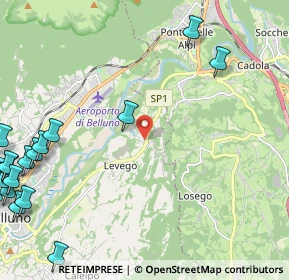 Mappa Via Sagrona, 32100 Belluno BL, Italia (3.51842)