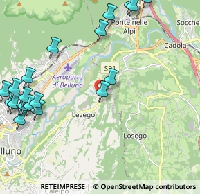 Mappa Via Sagrona, 32100 Belluno BL, Italia (2.8115)
