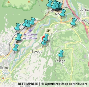 Mappa Via Sagrona, 32100 Belluno BL, Italia (2.3285)