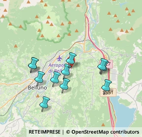 Mappa Via Sagrona, 32100 Belluno BL, Italia (3.36091)