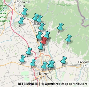 Mappa Via Jacopo Tomadini, 33010 Reana del Rojale UD, Italia (6.586)