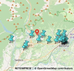 Mappa Via Sommaval, 32036 Sedico BL, Italia (4.4885)