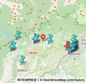 Mappa Via Sommaval, 32036 Sedico BL, Italia (4.6305)