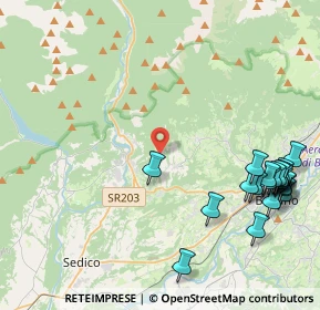 Mappa Via Sommaval, 32036 Sedico BL, Italia (5.4145)