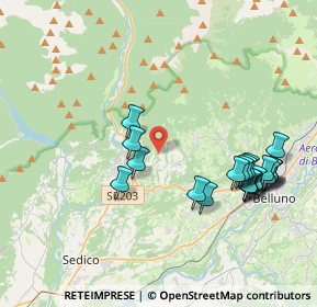 Mappa Via Sommaval, 32036 Sedico BL, Italia (4.165)