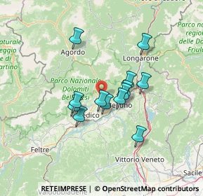 Mappa Via Sommaval, 32036 Sedico BL, Italia (10.13538)