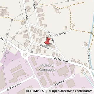 Mappa Via Fierla, 18, 33085 Molino di Campagna PN, Italia, 33085 Maniago, Pordenone (Friuli-Venezia Giulia)