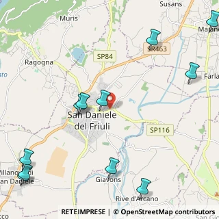Mappa Via Fagagna, 33038 San Daniele del Friuli UD, Italia (3.01818)