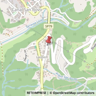Mappa Località Lausen, 14, 38050 Canal San Bovo, Trento (Trentino-Alto Adige)