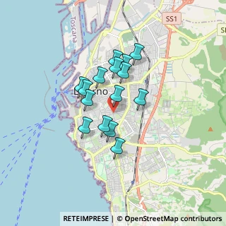 Mappa Via Calzabigi, 57125 Livorno LI, Italia (1.298)