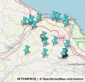 Mappa Largo I Maggio, 60020 Agugliano AN, Italia (7.8005)