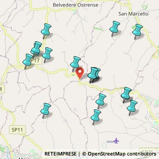 Mappa SP17, 60030 Belvedere Ostrense AN, Italia (2.25556)