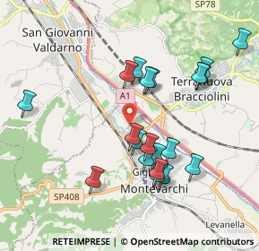 Mappa Località Capannacce, 52025 Montevarchi AR, Italia (1.9005)
