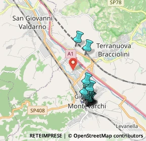 Mappa Località Capannacce, 52025 Montevarchi AR, Italia (1.82267)