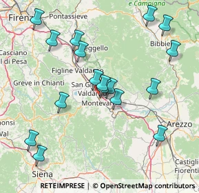 Mappa Località Capannacce, 52025 Montevarchi AR, Italia (16.94647)