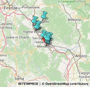 Mappa Località Capannacce, 52025 Montevarchi AR, Italia (6.94818)