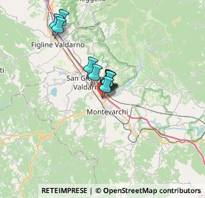 Mappa Località Capannacce, 52025 Montevarchi AR, Italia (4.44455)