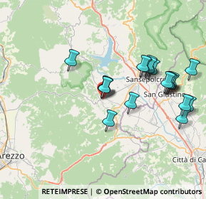 Mappa Via Poggiolino, 52031 Anghiari AR, Italia (7.71)