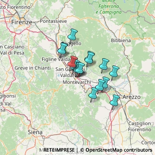 Mappa Loc. Le Coste, 52028 Terranuova Bracciolini AR, Italia (9.24063)