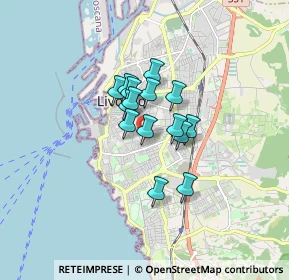 Mappa Via Carolina Internari, 57125 Livorno LI, Italia (1.056)