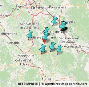 Mappa Via del Mascherone, 50022 Greve in Chianti FI, Italia (10.9685)