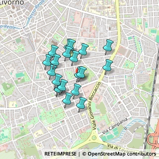Mappa Via Francesco Redi, 57125 Livorno LI, Italia (0.3535)
