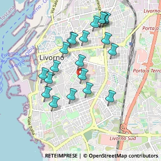 Mappa Via De Tivoli Serafino, 57125 Livorno LI, Italia (0.9765)