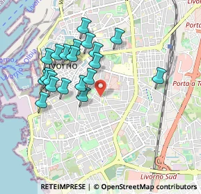 Mappa Via De Tivoli Serafino, 57125 Livorno LI, Italia (0.911)