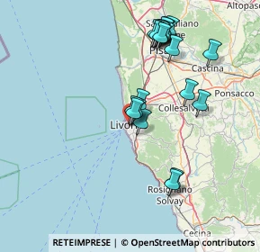 Mappa Via Goldoni Carlo, 57125 Livorno LI, Italia (15.128)