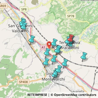 Mappa Via III strada Poggilupi, 52028 Terranuova Bracciolini AR, Italia (1.9705)