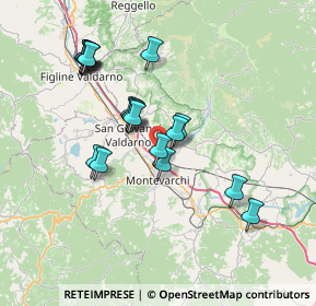 Mappa Via II strada Poggialupi, 52028 Terranuova Bracciolini AR, Italia (6.96421)