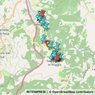 Mappa Strada Prov. 101 per San Donato in Poggio, 50028 Tavarnelle Val di Pesa FI, Italia (1.705)