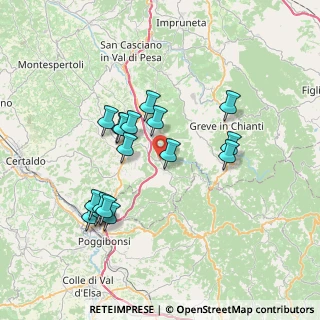 Mappa Strada Prov. 101 per San Donato in Poggio, 50028 Tavarnelle Val di Pesa FI, Italia (6.98235)