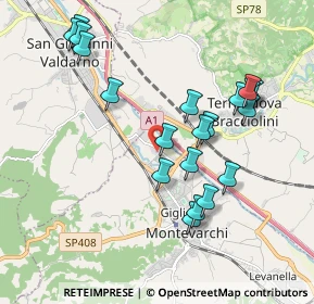Mappa Via Vincenzo Monti, 52025 Montevarchi AR, Italia (2.018)