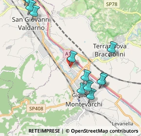 Mappa Via Vincenzo Monti, 52025 Montevarchi AR, Italia (2.455)