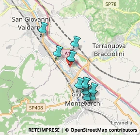 Mappa Via Vincenzo Monti, 52025 Montevarchi AR, Italia (1.62091)