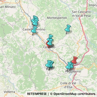 Mappa Via Aligi Potente Barducci, 50052 Certaldo FI, Italia (7.43429)