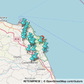 Mappa Via Monte Conero, 60020 Sirolo AN, Italia (6.9935)