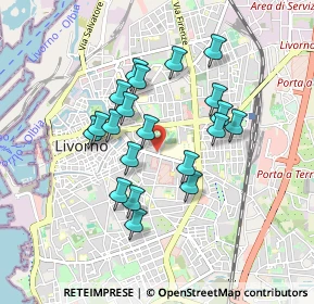 Mappa Via Francesco Chiusa, 57125 Livorno LI, Italia (0.7815)