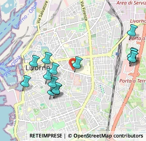 Mappa Via Francesco Chiusa, 57125 Livorno LI, Italia (1.11467)