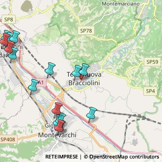 Mappa Via San Tito angolo, 52028 Terranuova Bracciolini AR, Italia (3.04375)