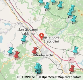 Mappa Via V strada Poggilupi, 52028 Terranuova Bracciolini AR, Italia (6.66789)