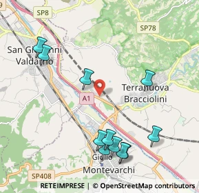 Mappa Via V strada Poggilupi, 52028 Terranuova Bracciolini AR, Italia (2.38909)