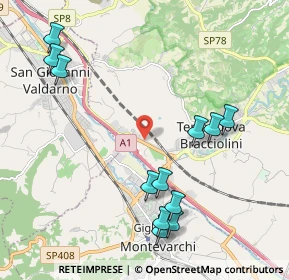 Mappa Via V strada Poggilupi, 52028 Terranuova Bracciolini AR, Italia (2.4375)