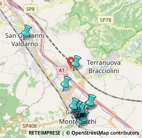 Mappa Via V strada Poggilupi, 52028 Terranuova Bracciolini AR, Italia (2.57882)