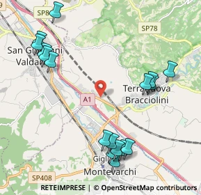 Mappa Via V strada Poggilupi, 52028 Terranuova Bracciolini AR, Italia (2.56412)
