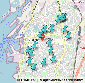 Mappa Via Bernardetto Borromei, 57125 Livorno LI, Italia (0.926)