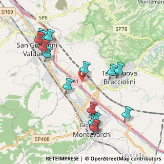 Mappa SP11, 52028 Terranuova Bracciolini AR, Italia (2.35875)